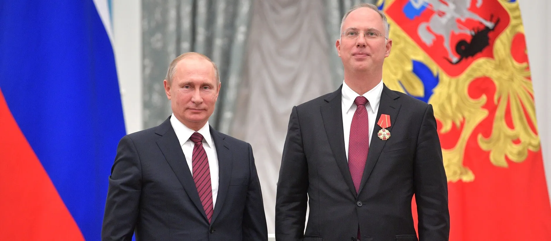 Putin verleiht Kirill Dmitrijew den Alexander-Newski-Orden, Kreml, November 2017. Foto: kremlin.ru, CC BY 4.0