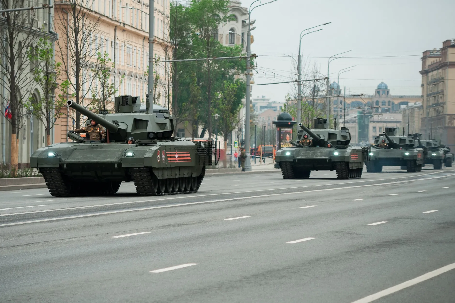 Der T-14 „Armata“ bei einer Probe für die Siegesparade in Moskau, 6. Mai 2018. Foto: Dmitriy Fomin. Lizenz: CC BY 2.0 (Bild verkleinert). Quelle: Wikimedia Commons