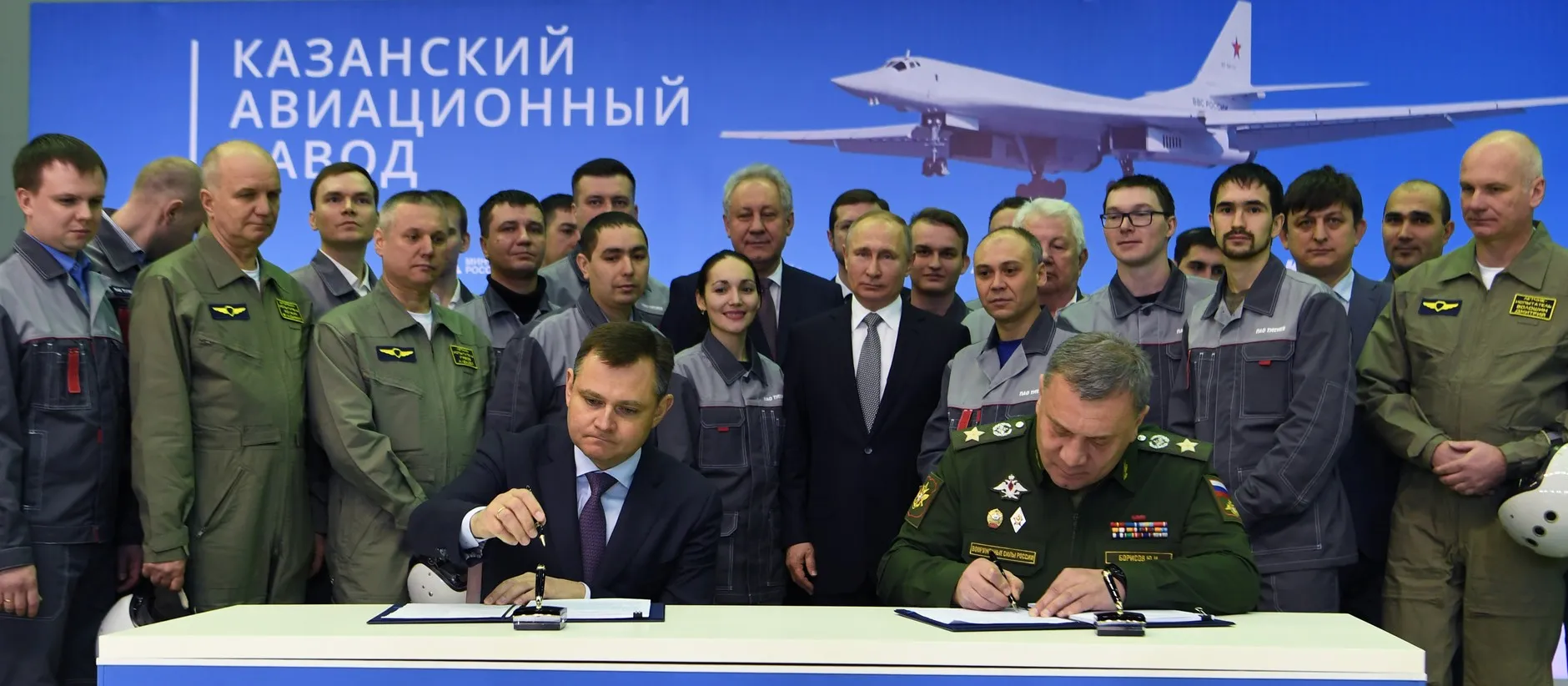 Vladimir Putin at the Kazan Aviation Plant, January 2018. Photo: Marsel Badykshin / Tatarstan.ru, CC BY 4.0