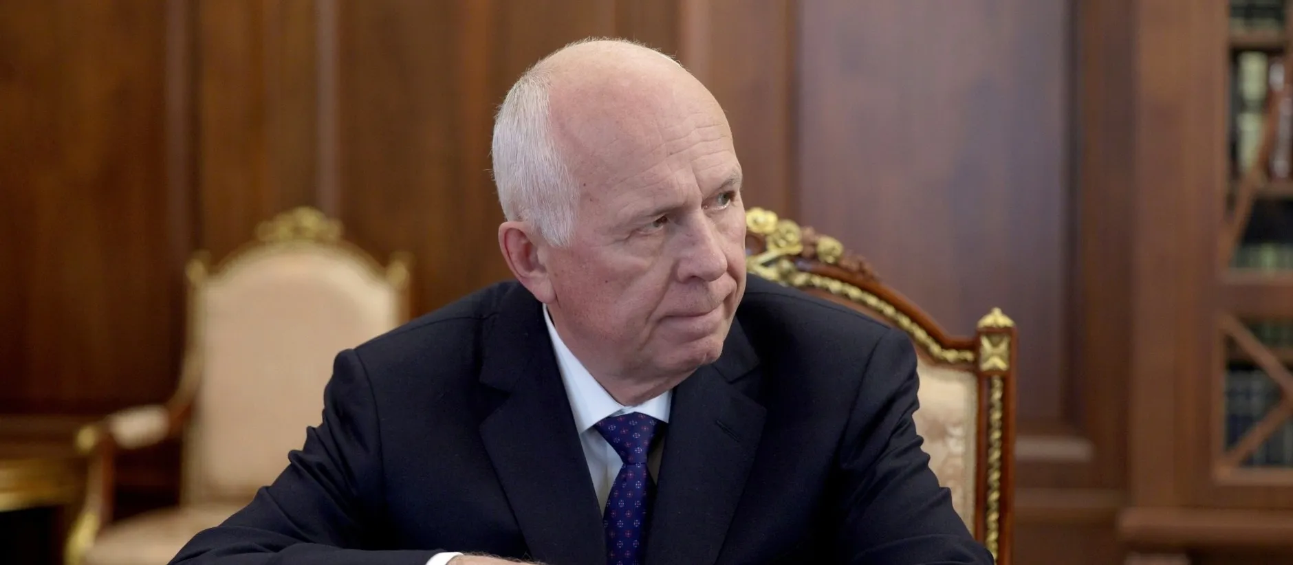 Sergey Chemezov at a working meeting in the Kremlin, May 2024. Photo: kremlin.ru, CC BY 4.0